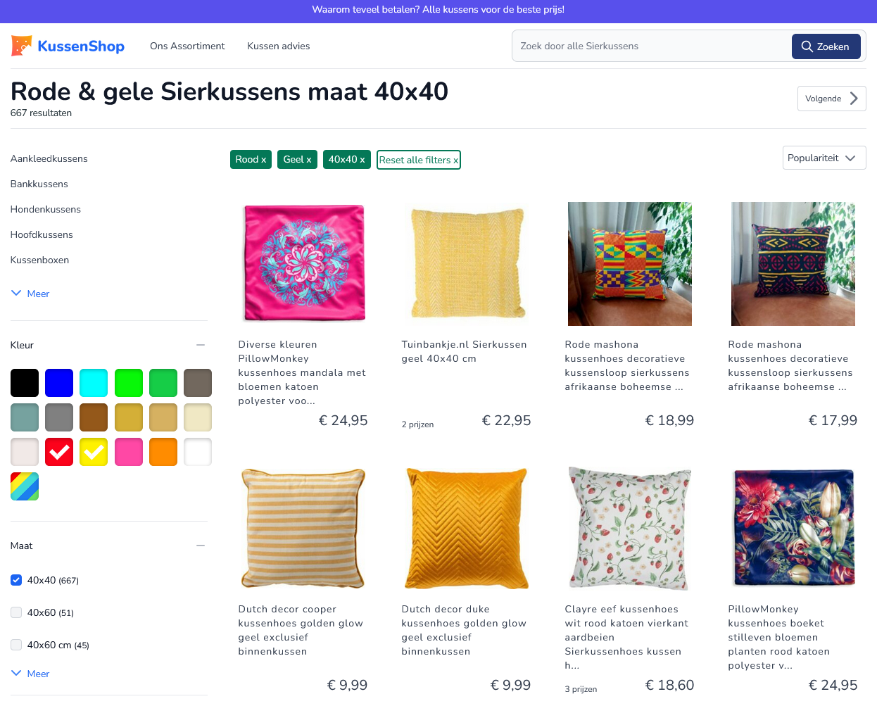 website preview stoelenvinden.nl - laptopplein.nl - kussenshop.nl